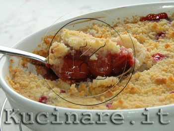 Crumble di ciliegie