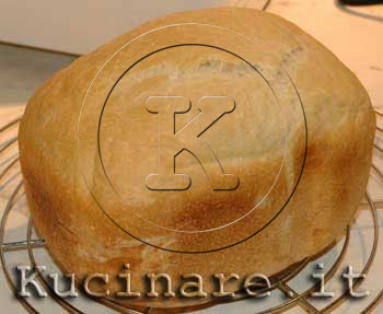 Pane bianco con la macchina del pane